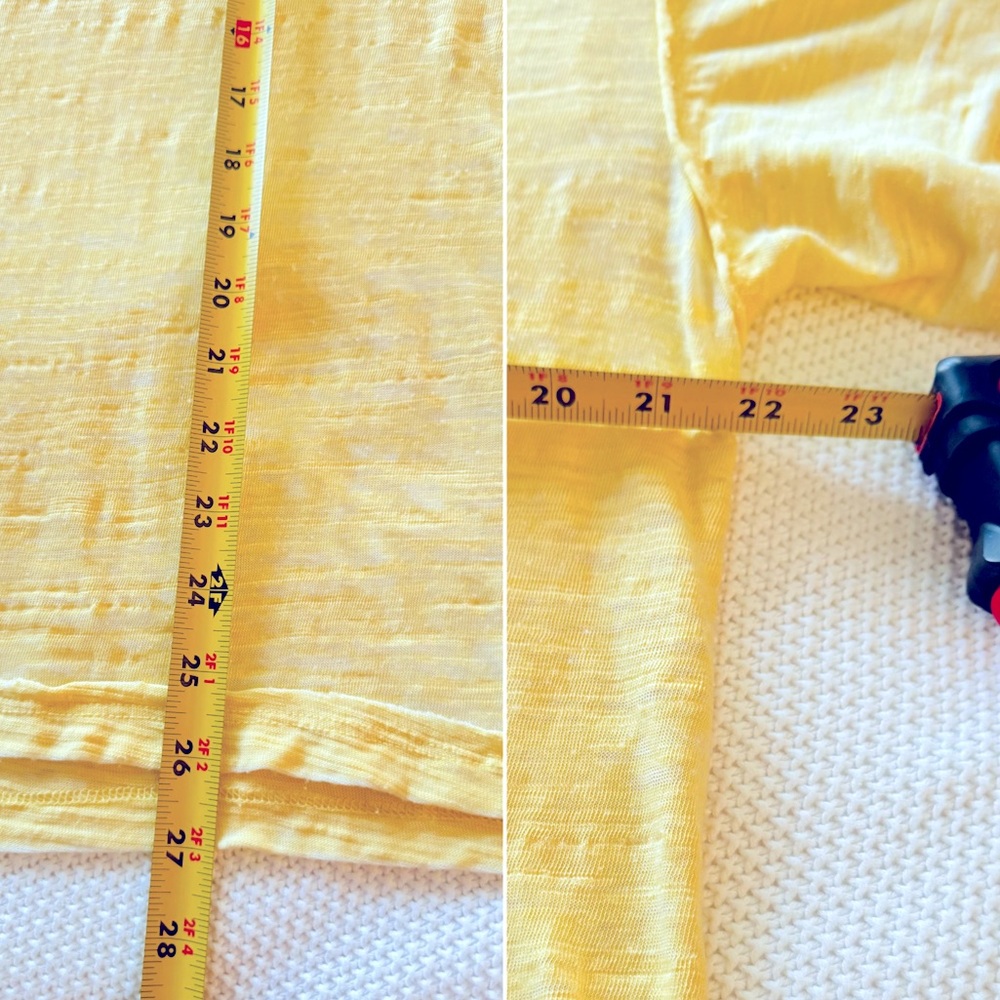 FREE PEOPLE We The Free Burnout Boyfriend T-shirt Yellow Short Sleeve CutOut Tee - Picture 16 of 16